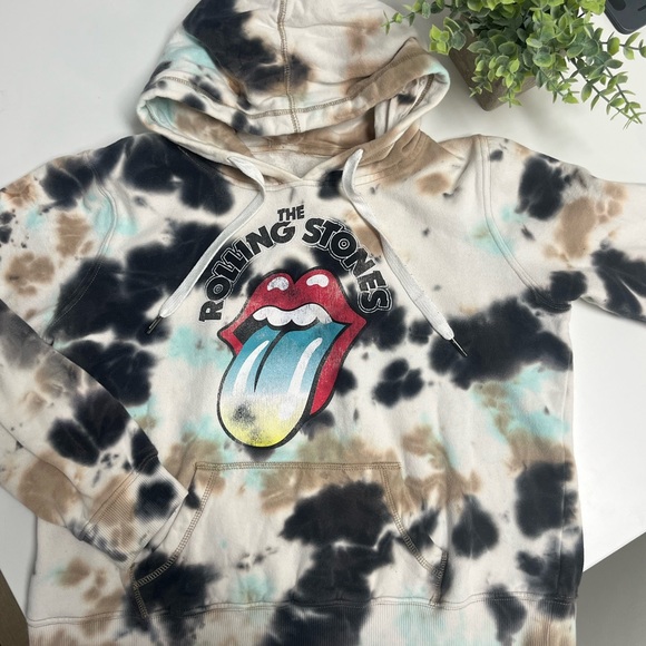 The Rolling Stones - Women’s Medium Tie Die Hoodie - Picture 4 of 9